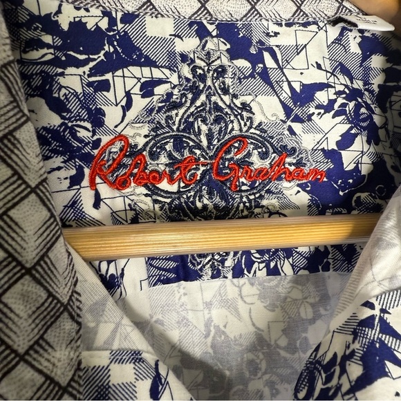 Robert Graham WAVERLY Men’s Short Sleeve Button-Up Shirt Size Large MSRP $188 - Picture 6 of 7